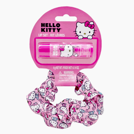 Hårstrikk hello kitty med lip balm