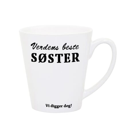 Kopp Verdens beste søster latte