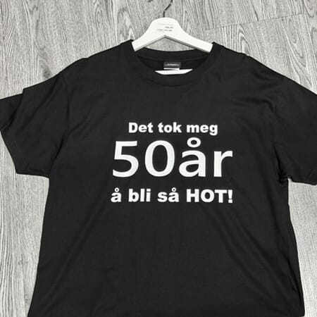 T-skjorte str. 2XL tok meg 50år...HOT